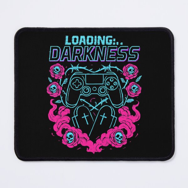 Item preview, Gothic Gamer “Loading Darkness” Tee – Neon Skull Gaming Shirt designed and sold by printedartgoods.