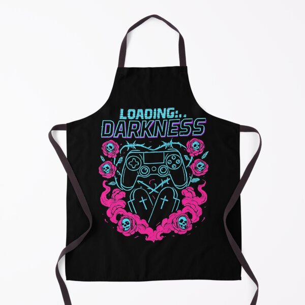Item preview, Gothic Gamer “Loading Darkness” Tee – Neon Skull Gaming Shirt designed and sold by printedartgoods.