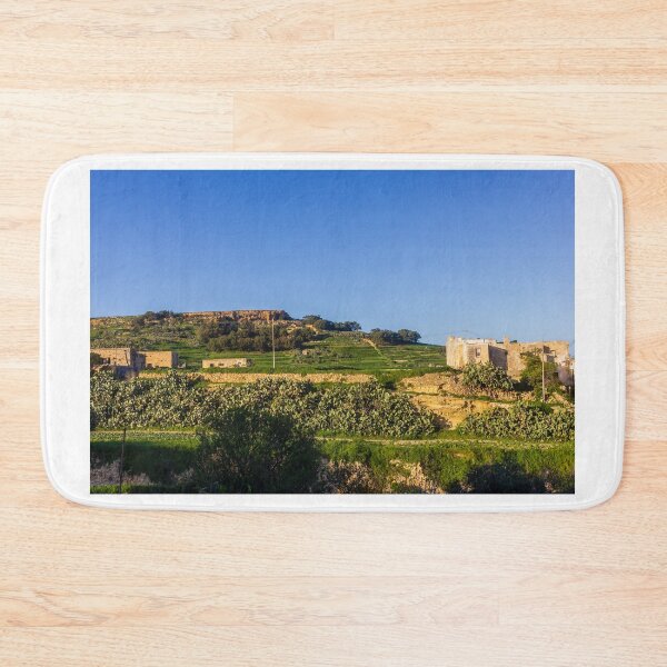 Item preview, Sunny Rural Village Landscape With Stone Buildings And Terraced Fields designed and sold by Nmallia.
