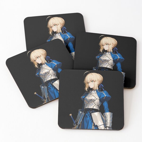 Item preview, Elegant Blue Knight – Anime Saber Warrior Portrait designed and sold by Dyan4.