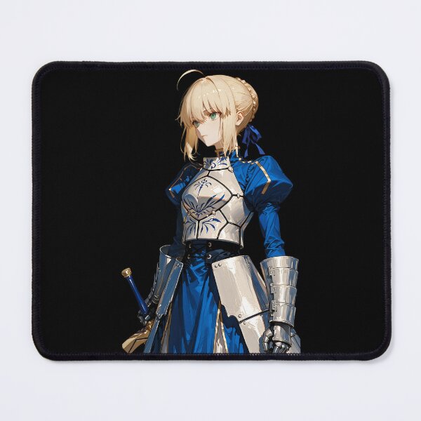 Item preview, Elegant Blue Knight – Anime Saber Warrior Portrait designed and sold by Dyan4.