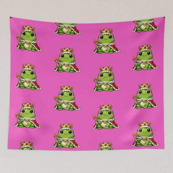 Item preview, King frog with golden scepter designed and sold by FroggyOnly.