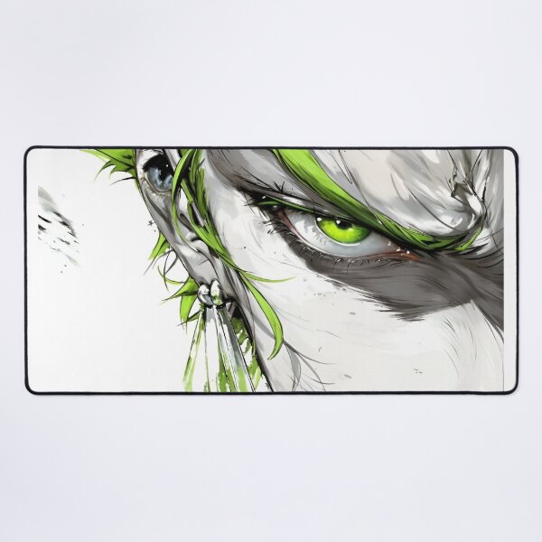 Item preview, Zoro - Neon Green Ronin – Intense Anime Samurai Portrait designed and sold by Dyan4.