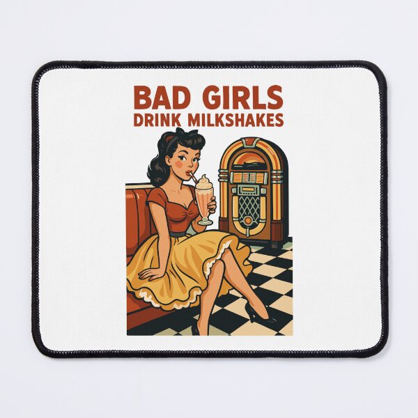 Item preview, 50s Pin-Up: Bad Girls Drink Milkshakes Rockabilly designed and sold by Pineapple-Tree.