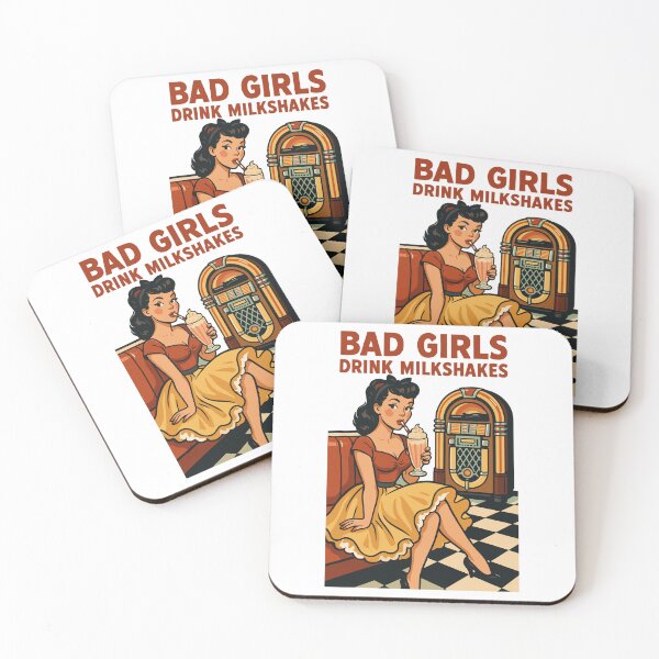 Item preview, 50s Pin-Up: Bad Girls Drink Milkshakes Rockabilly designed and sold by Pineapple-Tree.