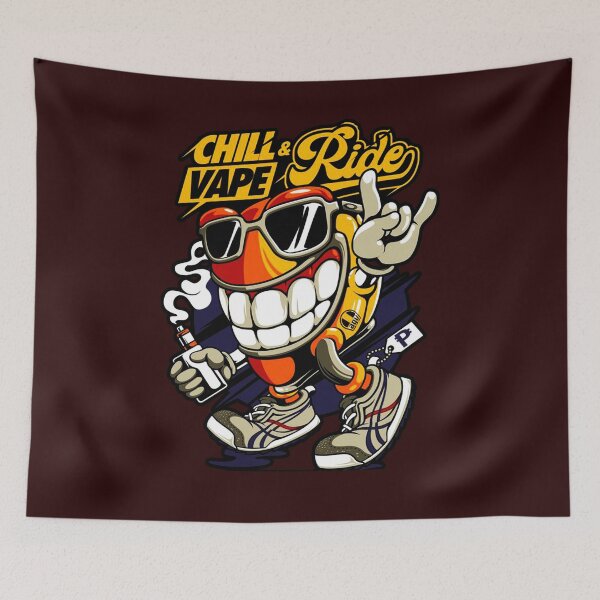 Item preview, Retro Vaping Mascot Peace Sign Cartoon Sticker designed and sold by zbigniewcz.