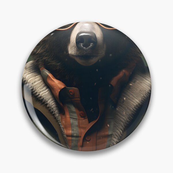 Item preview, Stylized Bear: Cool with Glasses and Adventure Jacket designed and sold by Hipatye26.