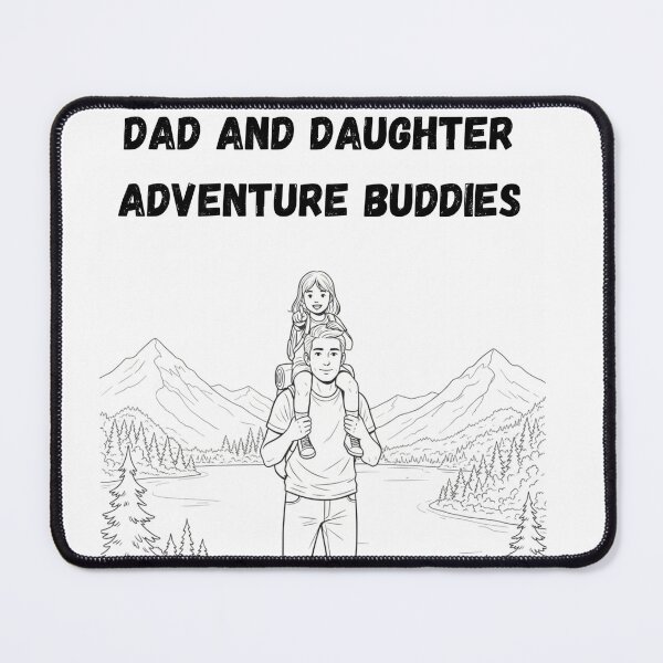 Item preview, Dad and Daughter Adventure Buddies - Family Nature Illustration  designed and sold by Mastalina99.