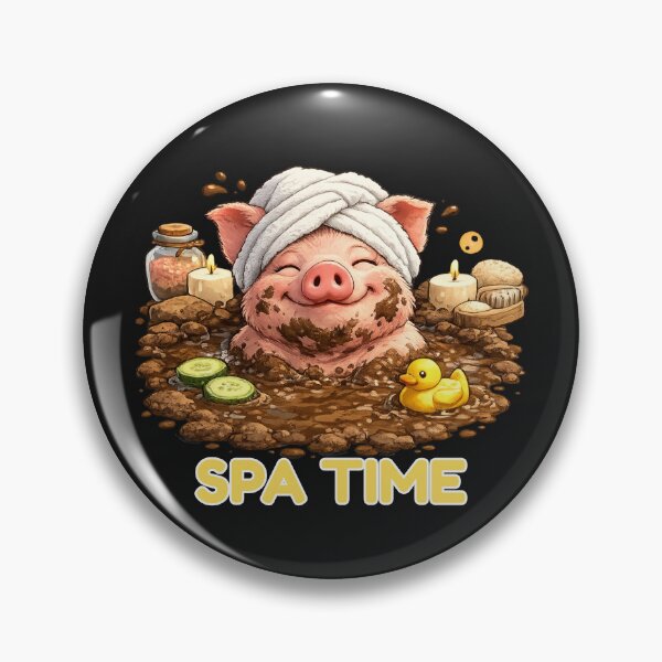 Item preview, Funny Pig Spa Time Self Care Illustration designed and sold by madebysiwa.