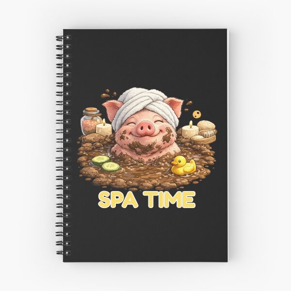 Item preview, Funny Pig Spa Time Self Care Illustration designed and sold by madebysiwa.