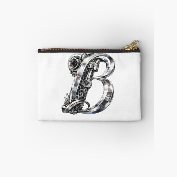 Item preview, Chrome Steampunk B – Mechanical Engine Letter designed and sold by Velaty.
