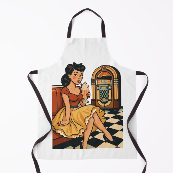 Item preview, 50s Rockabella: Pin-up in a diner with a milkshake designed and sold by Pineapple-Tree.
