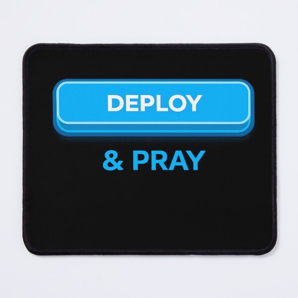 Item preview, Deploy & Pray – Minimalist DevOps Button – Funny Developer Programming Design designed and sold by Vasil Dimitrov.