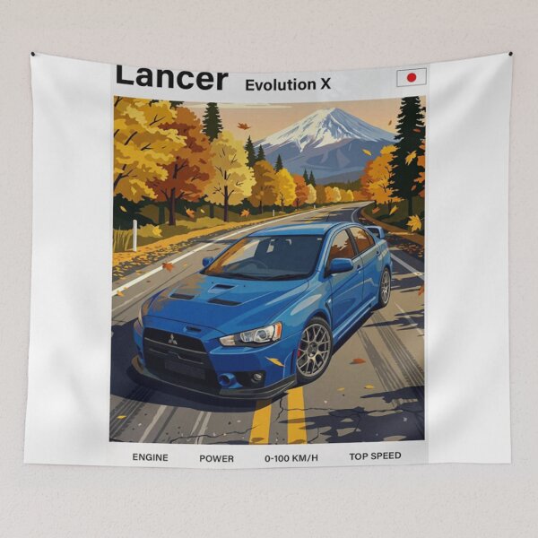 Item preview, Mitsubishi Evo 10 poster designed and sold by TheMitsuGuy.