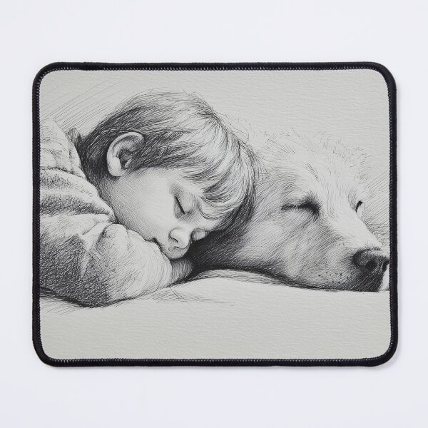 Item preview, Child and Dog Sleeping Peacefully designed and sold by lautir.