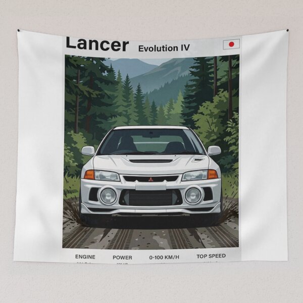 Item preview, Mitsubishi Evo 4 poster designed and sold by TheMitsuGuy.