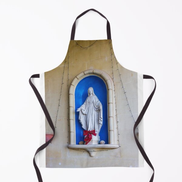 Item preview, Statue Of Virgin Mary In Niche With Blue Backdrop And String Lights designed and sold by Nmallia.
