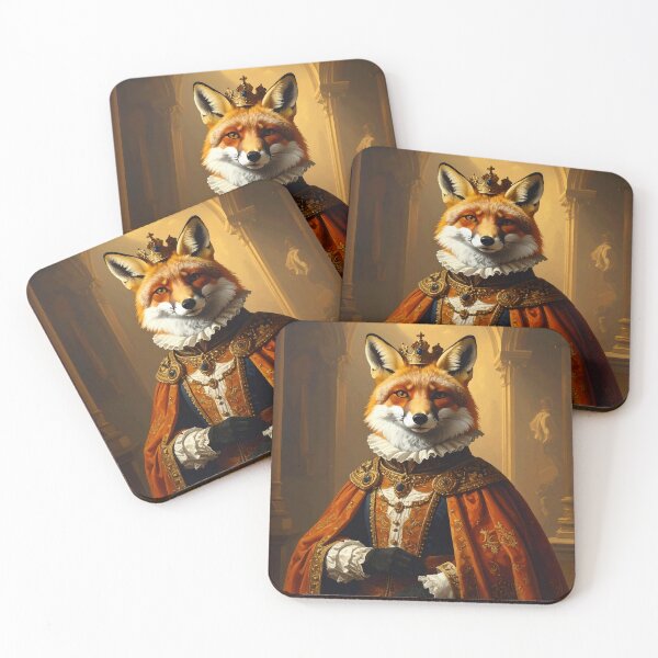 Item preview, Royal Fox King Renaissance Portrait Painting designed and sold by Rutvain.