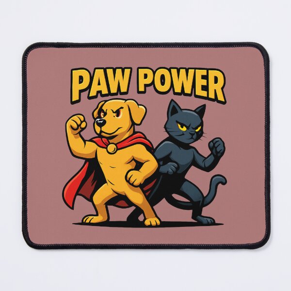 Item preview, Paw Power: Superhero Dog & Ninja Cat Duo designed and sold by OwnYourMood.
