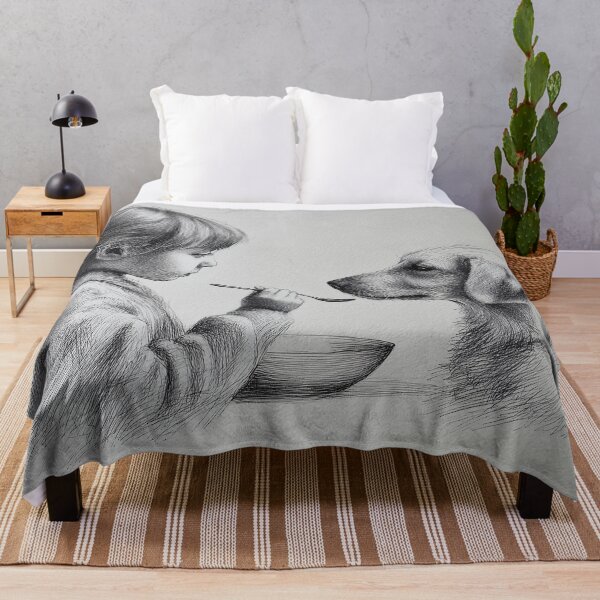 Item preview, Child Feeding a Dog drawing designed and sold by lautir.
