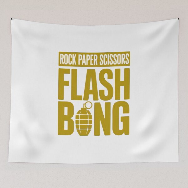 Item preview, Rock Paper Scissors Flashbang - This design is perfect for gamers who love strategic humor, FPS chaos, and clever meme energy. designed and sold by ZyziowskyArt.