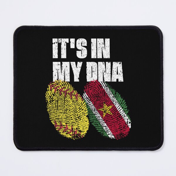 Item preview, IT'S IN MY DNA Softball - Suriname Flag Fingerprint designed and sold by CosmoKitsch.