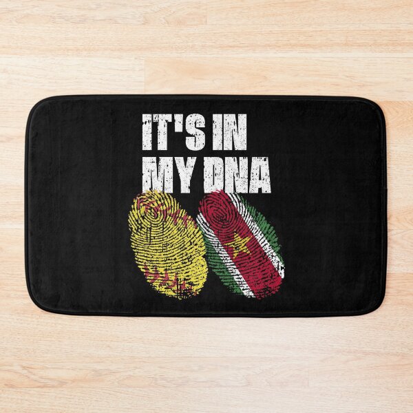 Item preview, IT'S IN MY DNA Softball - Suriname Flag Fingerprint  designed and sold by CosmoKitsch.