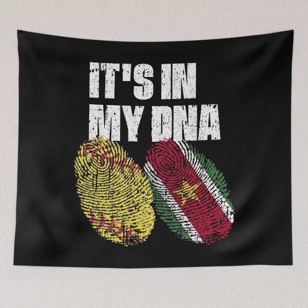 Item preview, IT'S IN MY DNA Softball - Suriname Flag Fingerprint  designed and sold by CosmoKitsch.