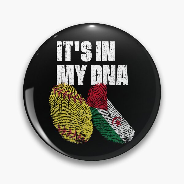 Item preview, IT'S IN MY DNA Softball - Western Sahara Flag Fingerprint  designed and sold by CosmoKitsch.