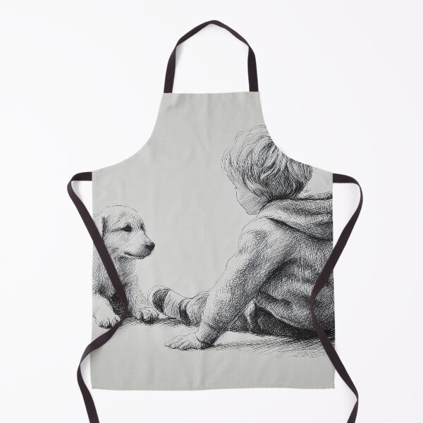 Item preview, Child and Puppy Sitting Together designed and sold by lautir.