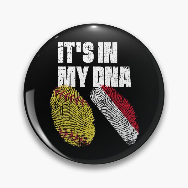 Item preview, IT'S IN MY DNA Softball - Yemen Flag Fingerprint  designed and sold by CosmoKitsch.