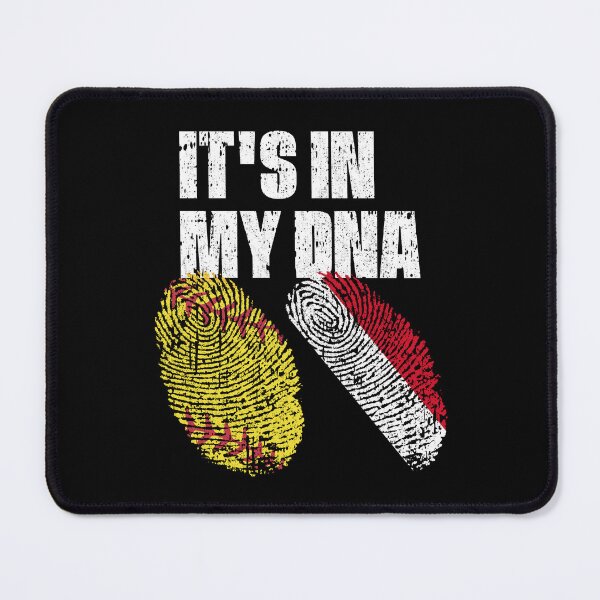 Item preview, IT'S IN MY DNA Softball - Yemen Flag Fingerprint designed and sold by CosmoKitsch.