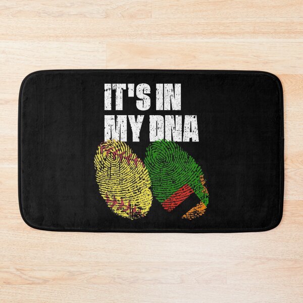 Item preview, IT'S IN MY DNA Softball - Zambia Flag Fingerprint  designed and sold by CosmoKitsch.