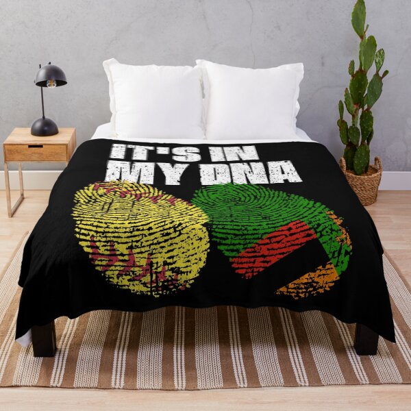 Item preview, IT'S IN MY DNA Softball - Zambia Flag Fingerprint  designed and sold by CosmoKitsch.