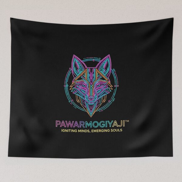 Item preview, PAWARMOGIYAJI Neon Cyber Fox Geometric Art designed and sold by Pawar1999.