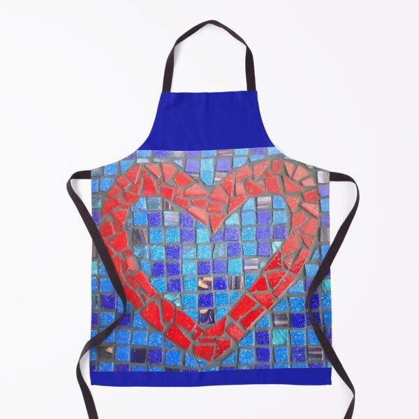 Item preview, Mosaic Art Red Heart on Blue designed and sold by joannaydesigns.