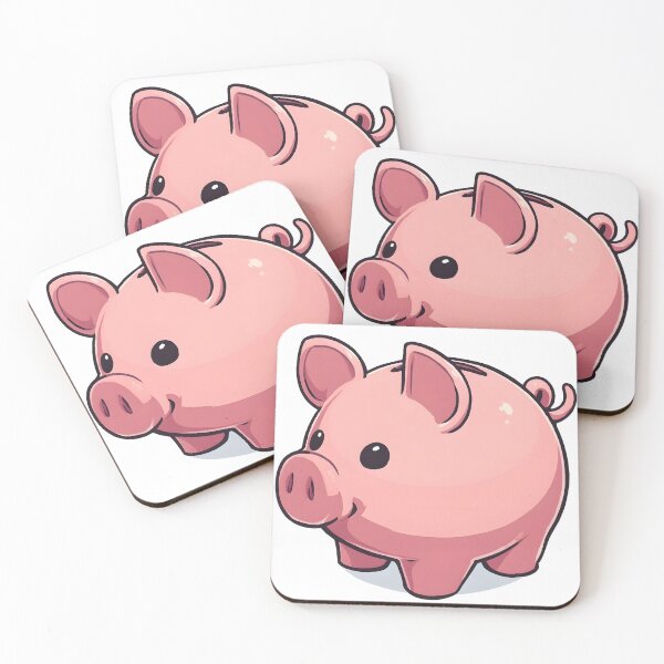 Item preview, Cute Pink Piggy Bank Illustration – Kawaii Savings Design designed and sold by Karolina’s Cozy Creations.