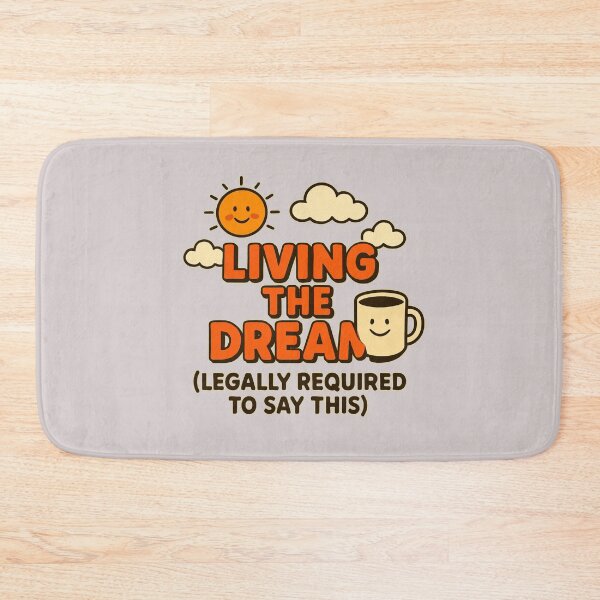 Item preview, Living the Dream (Legally Required) Funny Office Coffee Humor designed and sold by OwnYourMood.