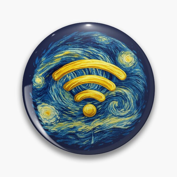 Item preview, Van Gogh Wi-Fi Art Meme Relatable Digital Age designed and sold by VibeMax.