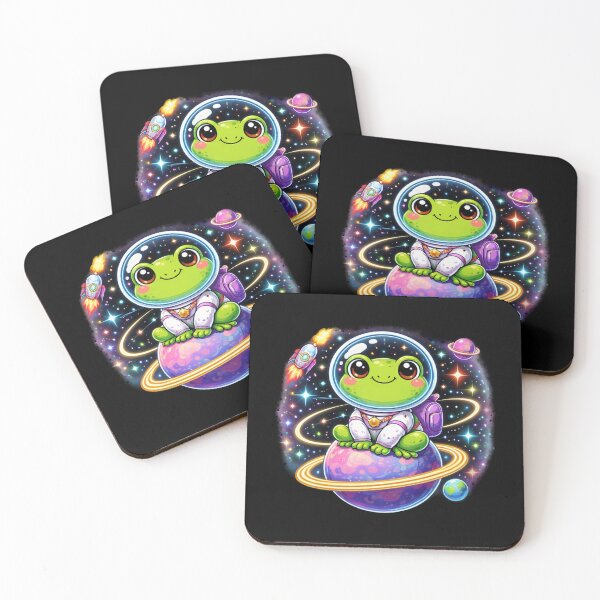 Item preview, Smiling space frog designed and sold by FroggyOnly.