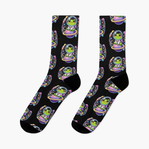 Item preview, Smiling space frog designed and sold by FroggyOnly.