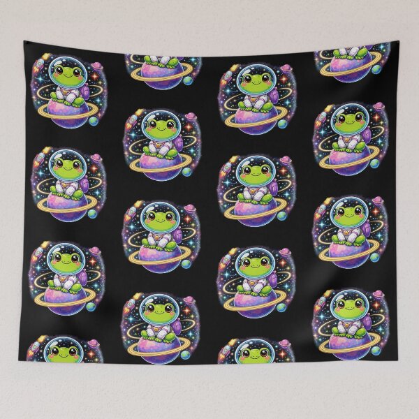 Item preview, Smiling space frog designed and sold by FroggyOnly.