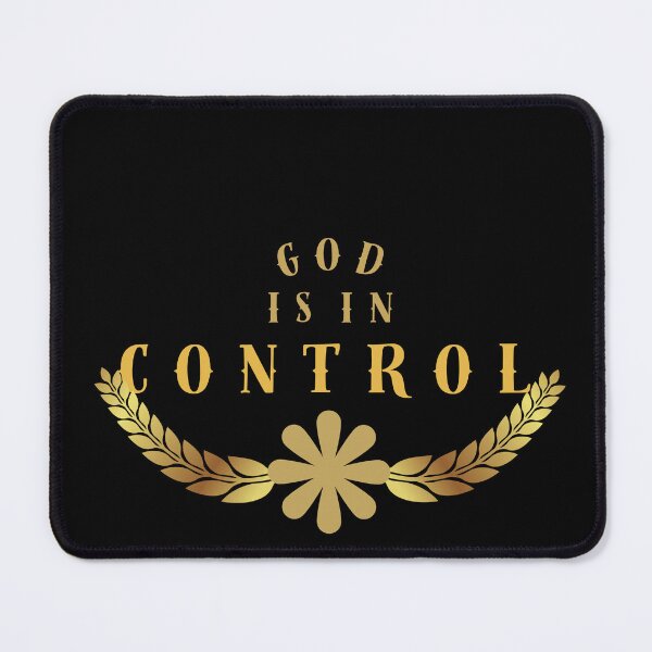 Item preview, God Is In Control – Inspirational Christian Faith Quote Typography designed and sold by FaithVerseDesigns.