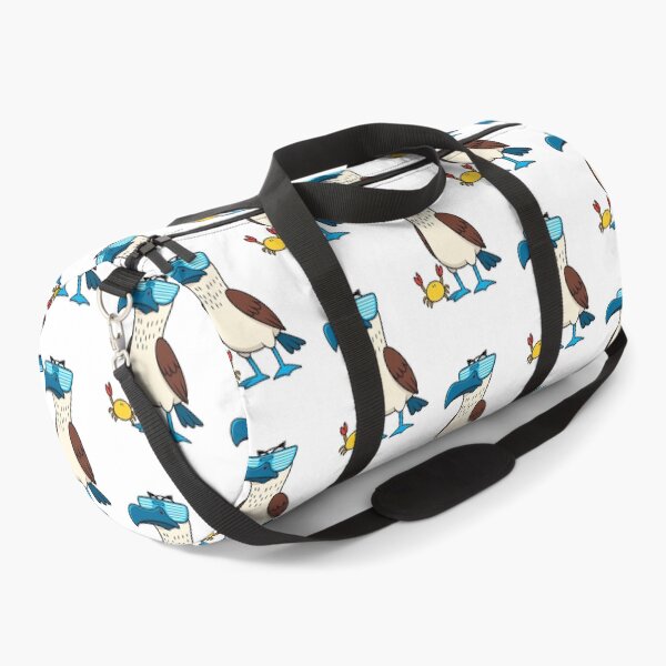 Item preview, Funny Blue-Footed Booby with Shutter Shades and Crab - Galapagos Islands Cartoon designed and sold by Tw1nsAIArt.