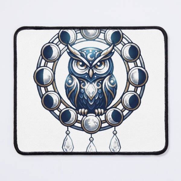 Item preview, Owl Moonphase Talisman designed and sold by IllumeInk.