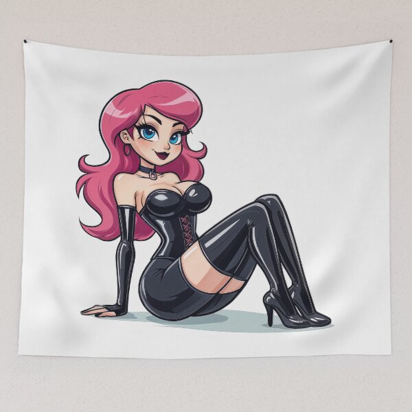 Item preview, Pink Haired Glam Latex Girl designed and sold by Tau Tia L Douglass.