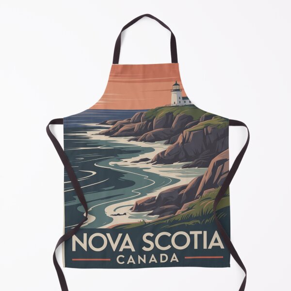 Item preview, Nova Scotia Canada Vintage Travel Poster – Coastal Lighthouse Art designed and sold by Timeless Design.