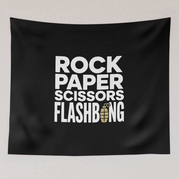 Item preview, Rock Paper Scissors Flashbang - This design is perfect for gamers who love strategic humor, FPS chaos, and clever meme energy. designed and sold by ZyziowskyArt.
