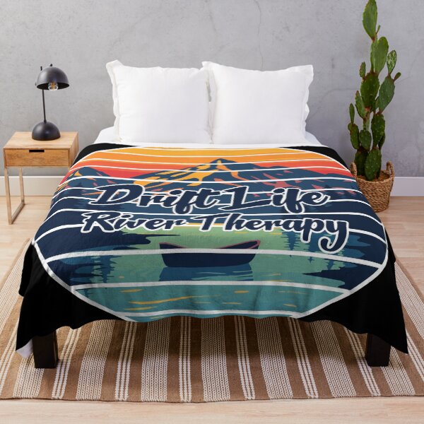 Item preview, Drift Life River Therapy Retro Fly Fishing Boat designed and sold by Stag Prime Shop.