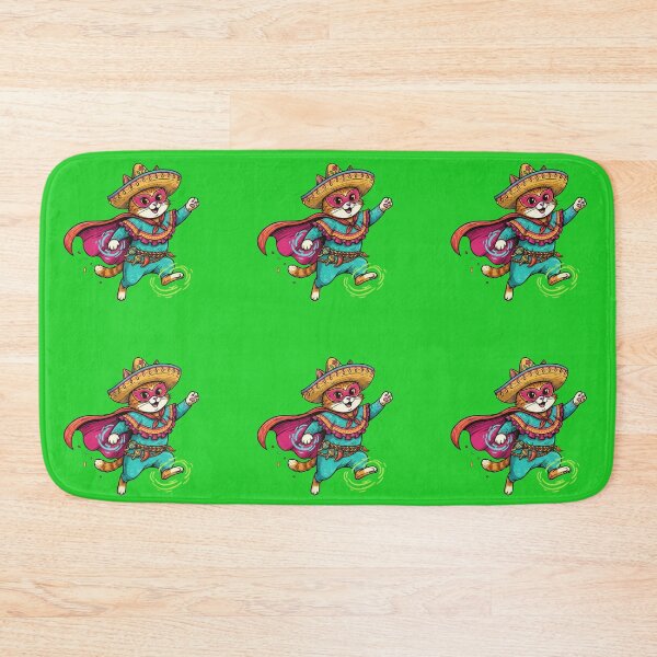 Item preview, Cute Mexican Pink Hat Kitty Running and Smiling | Fun Collection designed and sold by Bittor18.